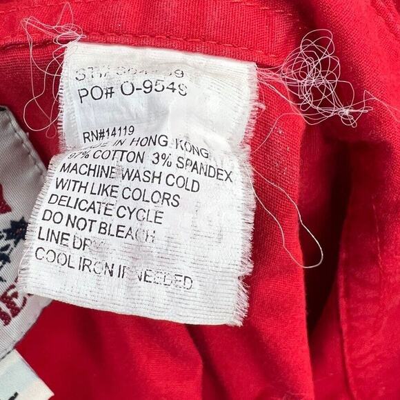 Vintage Ely Country Charmers Woman Size Large Top Red Sleeveless Pearl Snap - Picture 7 of 7